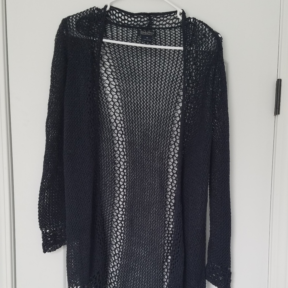 Lucky Brand Crochet Cardigan M, Like New
